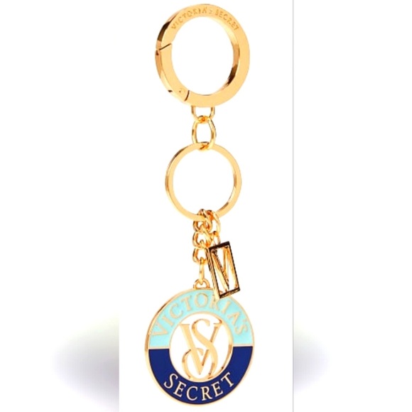NWT Brand New Victoria Secret Blue Circle Key Chain - Picture 1 of 3